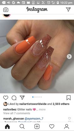 Nail Fashion Trends, Peach Nails, October Nails, Pedicures, Fabulous Nails, Coffin Nails Designs, Pretty Acrylic Nails, Fancy Nails, Manicure E Pedicure