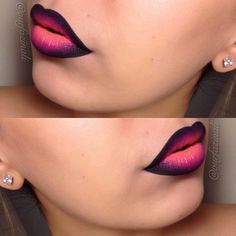 Ombre Lipstick, Orange Lips, Lip Makeup Tutorial, Ombre Lips, Lip Art, Beautiful Lips, Lip Stain, Love Makeup