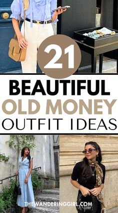 Want to achieve the old money fashion aesthetic and elevate your wardrobe with classic and timeless pieces? This post shows you 21+ incredibly beautiful and classy old money outfit ideas which are perfect summer outfit ideas and summer capsule wardrobe outfits. Whether you're dressing for date night, for vacations, or casual brunch dates - these are old money outfits to recreate. Long Grey Coat, White Linen Trousers, White Dress Pants, Capsule Wardrobe Outfits