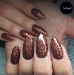 Brown Glitter Tip Nails, Bronze Sparkle Nails, Sparkle Brown Nails, Glitter Nails Brown, Brown Nails Sparkle, Dark Brown Glitter Nails, Glittery Brown Nails, Glitter Autumn Nails, Bronze Glitter Nails