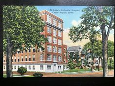 an old postcard depicting st luke's methodist hospital