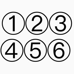 the numbers are in black and white for each number to be written on their own