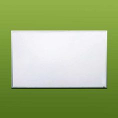 an empty white board on a green background