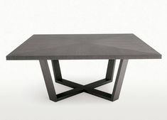 a square table with two intersecting legs on the top