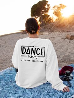 "Dance Sister Sweatshirt, Dance Mom Sweatshirt, Dance Lover Sweatshirt, Dance Sister Birthday Gifts, Ballet Dancer Tee, Dance Sister Shirt Hi! Welcome to✨Northstar Sweatshirt &Hoodies✨ ✨As the weather gets colder, you want clothes that keep you and your body warm. Here, Northstar Sweatshirt &Hoodies is ready to keep you warm with its unique designs. These soft and cotton sweatshirts and hoodies can be combined with anything.✨ ✨Product Features✨ 👉Medium-heavy fabric (8.0 oz/yd² (271.25 g/m 👉Loose fit 👉Runs true to size 👉50% cotton, 50% polyester 👉Tear-away label ✨Care Instructions✨ 👉Wash item inside out in cold water, do not bleach, do not dry clean, do not iron directly on the design. ✨How To Order✨ 👉 First, please review all photos and make sure you read the descriptions. 1- Choose Dance Hoodies Design, Dance Team Clothes, Dance Hoodies, Dance Mom, Dance Lover, Sister Outfits, Funny Outfits, Sister Shirts, Dance Competition