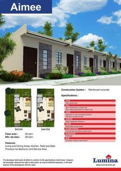 a brochure showing the plans for some type of home in an area that is well maintained