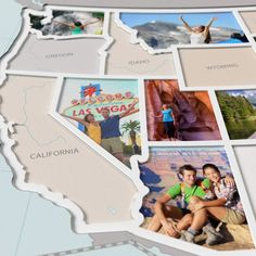 a map that has pictures of people on it