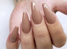 Nails Winter Neutral, Beige Gel Nails, Trendy Nails Winter, Trendy Nails Matte, Caramel Nails, Cute Fall Nail Designs, Pastel Nail Art, Cute Nail Polish, Nails Matte