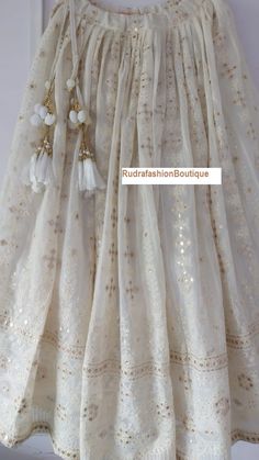 Off-white Lucknowi Lehenga choli party wear designer Indian wedding Bridal lengha saree for women Chikankari work lehenga Embroidery lengha Embroidery Lengha, Lengha Saree, Lehenga Embroidery, Chikankari Work, Bridal Lengha, Anarkali Lehenga