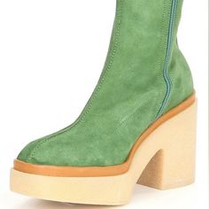 Free People Suede Block Heel Boots Emerald Green They Are Stunning And Such A Statement Piece. They’ve Been Sitting In My Closet And Are Brand New In Box Never Worn. Green High Heel Suede Boots, Green Suede High Heel Boots, Summer Green Boots With Round Toe, Green Round Toe Summer Boots, Green Ankle-high Summer Boots, Summer Ankle-high Green Boots, Summer Green Ankle-high Boots, Green Leather Ankle-high Platform Boots, Green Suede Closed Toe Boots