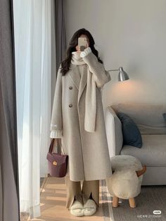 Winter Outfits Korean, Korean Winter Outfits, Mantel Outfit, Fesyen Islam, Stile Hijab, Cute Winter Outfits, Autumn Outfit