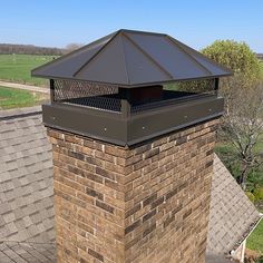 a chimney on top of a brick building