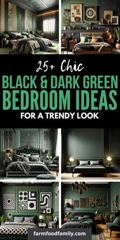 black and green bedroom decor ideas for a trendy look in your home or office