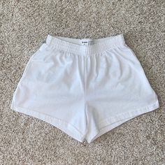 Brand New Without Tags! Stretch Summer Bottoms For Everyday, White Stretch Shorts For Everyday, White Comfy Shorts, Basic White Cotton Shorts, White Preppy Cotton Shorts, White Bedtime Shorts, White Shorts From Urban Outfitters, Soffee Shorts, White Cotton Shorts