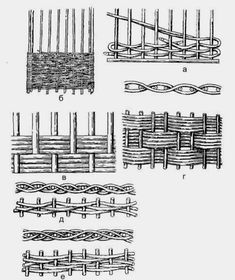 four different types of wooden slats with lines drawn on them and some are labeled in black ink