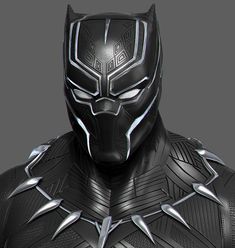 a black panther is standing in front of a gray background with the words, batman