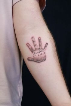 a person with a tattoo on their arm