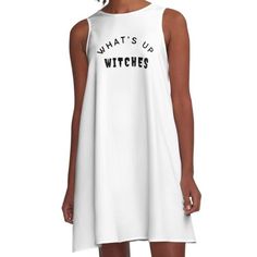 Loose-fit, mid-length sleeveless dress with silky handfeel. Printed on both sides. Machine washable. Size range XS-2XL. What's Up Witches. Funny Simple Halloween Costume Idea. Perfect Halloween Costume Gift for Adults and Kids. Makes a great costume to wear for trick or treating. Get away from the creepy costumes and grab this simple design now. Perfect on a T-shirt, Hoodie or Tank Top. Simple Halloween Costume, Perfect Halloween Costume, Creepy Costumes, Halloween Costume Idea, Easy Halloween Costumes, Trick Or Treating, Halloween Festival, Clothing Logo, Easy Halloween