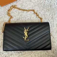 In Great Condition, Has Gold Hardware & Chain. Beautifully Maintained!! Comes With Original Dust Bag Bags Ysl, Ysl Purse, Ysl Wallet, Saint Laurent Bags, Yves Saint Laurent Bags, Purse Wallet, Gold Hardware, Yves Saint Laurent, Saint Laurent