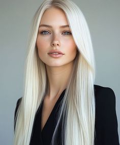 Long Platinum Blonde Hair, Hair Color Platinum, Platinum Blonde Hair Color Ideas, Long Platinum Blonde, Platinum Blonde Pixie, Platinum Blonde Bobs, Blonde Hair Transformations, Platinum Blonde Hair Color, Eyebrow Grooming