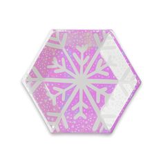 Frosted Snowflake Small Paper Plates - Ellie and Piper Wedding Shower Centerpieces, Winter Wonderland Birthday Party, Snowflake Party, Winter Wonderland Birthday, Sparkler Candles, Wonderland Birthday, Iridescent Foil, Pencil Gift, Fan Decoration