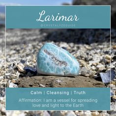 Larimar Crystal Meaning, Larimar Properties, Larimar Crystal, Love Spiritual, Crystal Witch