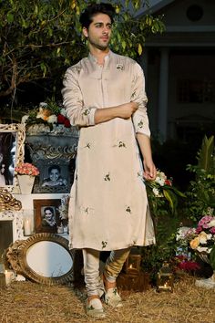 Traditional Kurta For Men, Satin Kurta, Mahima Mahajan, Lucknowi Kurta