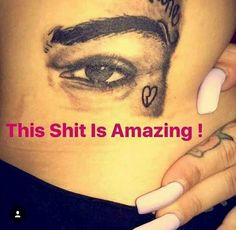 Side tattoo Deep Tattoo, Emo Tattoos, Black Girls With Tattoos, Side Tattoos, Tattoo Feminina, Dark Tattoo, Eye Tattoo