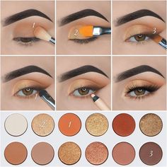 Summer Eye Makeup, Mekap Mata, Apply Eyeshadow, Beginners Eye Makeup, Makeup Tutorial Eyeshadow, Eye Makeup Steps