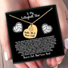 🏐✨ Dive into Victory with Our Volleyball Star Necklace - Because Every Spike Deserves a Little Sparkle! ✨🏐 Hey Volleyball Superstar! 🌟 Ready to add a touch of bling to your game? Introducing our Volleyball Necklace - the must-have accessory for players who smash it on and off the court! 🚀 So Much More Than Just a Necklace: This isn't your average piece of jewelry - it's your personal victory medal! Crafted with love and a sprinkle of stardust, this volleyball pendant is more than just shiny Volleyball Necklace, Volleyball Jewelry, Girls Volleyball, Volleyball Player, Win Win Situation, Reaching For The Stars, Secret Messages, Volleyball Players, Play Hard