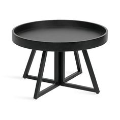 a black table with two legs and a tray on top