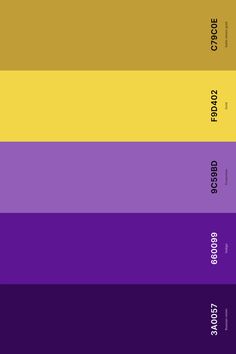 the color palette is different shades of yellow, purple, and green with text below