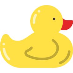 a yellow rubber duck with a red beak