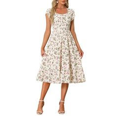 Women's Casual Floral Deep V Neck Short Sleeve Long Dress Cocktail Party Midi Dresses. Crafted from Comfortable fabric, this long dress is comfortable and breathable. The floral print adds a fresh and vibrant element, elevating your style wherever you go. The ruffles create movement and add a feminine touch that enhances the flowy silhouette of the dress. The button-front design adds a classic and vintage-inspired element. It creates visual interest and makes this dress stand out from the crowd. Summer Sundresses, Floral Print Dress Long, Flowy Mini Dress, Dress Stand, Statement Accessories, Midi Dress Party, Dress Cocktail, Midi Short Sleeve Dress, Long Sleeve Short Dress