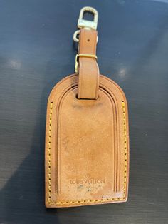 Light patina and some marks/spots with generic gold clasp Tag Name, Purse Insert, Leather Luggage, Id Tag, Name Tag, Name Tags, Purses And Handbags, Patina, Etsy Accessories