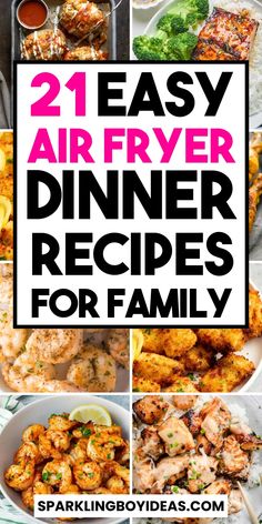 21 Easy Air Fryer Dinner Recipes 24 Quick Air Fryer Meals, Air Fryer Seafood, Easy Air Fryer Dinner Recipes, Air Fryer Dinner Ideas, Vegetarian Air Fryer, Cheap Air Fryer, Salmon Air Fryer, Vegan Air Fryer, Air Fryer Dinner