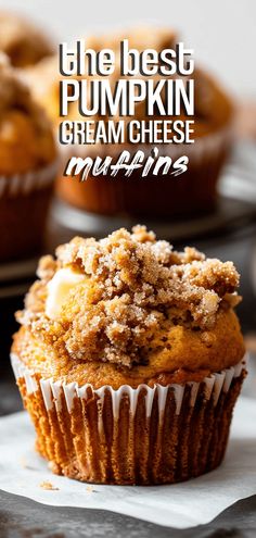 the best pumpkin cream cheese muffins