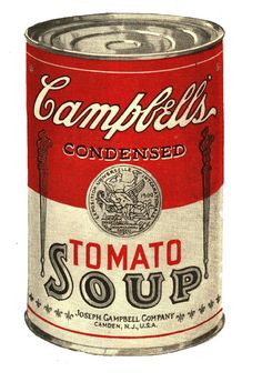 an old campbell's canned tomato soup can