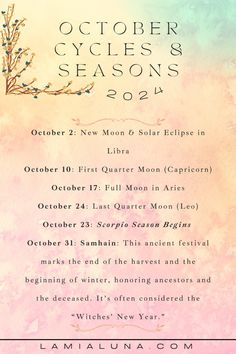 an advertisement for the october cycles and season's 2012 calendar, with text on it