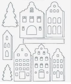 paper cut out of houses and trees