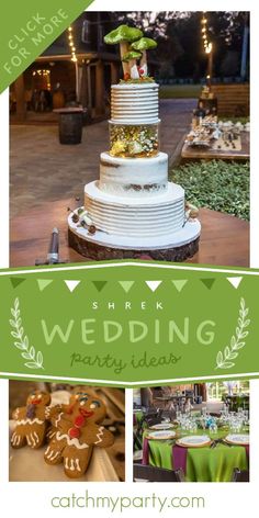 a collage of photos with the words shre k wedding party ideas