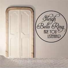 there is a wall sticker that says, strength bells ring are you listening?