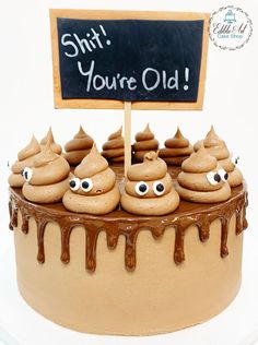 Male Bday Cake For Men, Funny Old Birthday Cake, Poo Emoji Birthday Cake, Funny Birthday Cake For Husband, Funny 80th Birthday Cake, 40th Birthday Cake For Man, Birthday Cake For 30 Year Old Man, Poop Cake Birthdays, 40th Birthday Cake For Men Funny