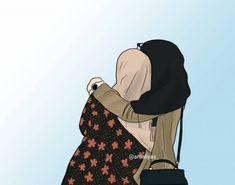 Gambar Kartun Muslimah Bercadar Menatap Langit Fesyen Islam, Photographie Indie, Hijab Drawing, Friends Illustration, Bff Drawings, Islamic Cartoon, Anime Muslim, Friend Cartoon, Hijab Cartoon