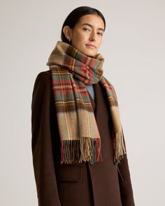 Winter is calling, and our Mongolian Cashmere Tartan Scarf is here to answer. Crafted from 100% Grade-A Mongolian cashmere, this is the perfect accessory to throw on during a chilly day. The classic tartan pattern adds a timeless touch to any outfit, making it a classic accessory for both casual and formal occasions. Treat yourself or a loved one to this exquisite scarf and elevate your winter wardrobe.