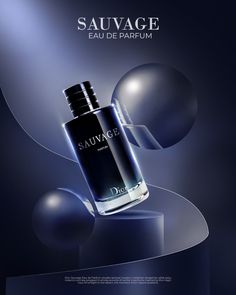 an advertisement for a perfume brand with the words sauvage written on it