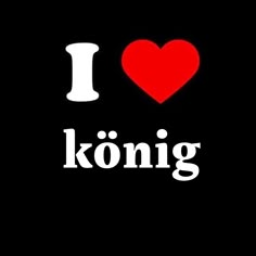 i love kong with the words on it and a red heart in the middle, against a black background