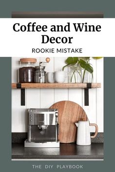 coffee and wine decor book cover