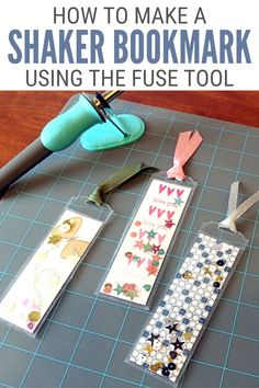 how to make a shaker bookmark using the fuse tool with pictures on it