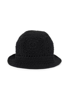 Elevate your summer ensemble with the Cala Bianca Crochet Hat in Black. Lovingly handcrafted from 100% cotton crochet using an artisanal in-house crochet technique. This bucket hat features a medium sized brim and an intricately woven geo pattern. The Cala Bianca was handmade in Bali, taking 1 day to carefully complete each piece. Hand Knitted Cotton Yarn Crochet Hat With Short Brim, Black Crochet Hat For Summer, Black Crochet Hat With Short Brim For Vacation, Black Bohemian Crochet Hat Hand Knitted, Cotton Yarn Crochet Hat With Curved Brim, Adjustable Crochet Hat With Flat Brim, Summer Black Crochet Hat, Black Bohemian Crochet Hat, Curved Brim Crochet Cotton Hat